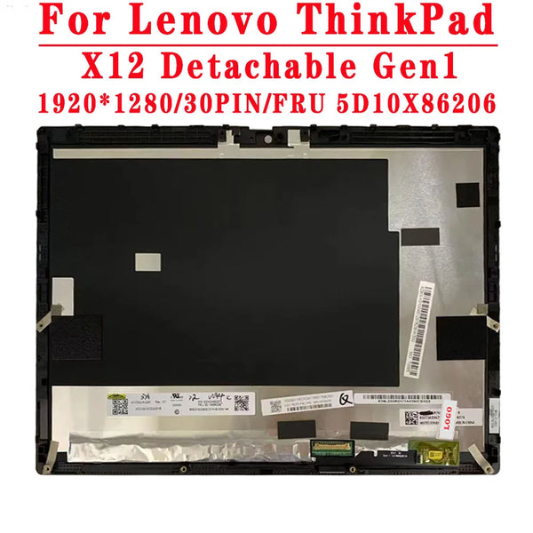 StoneTaskin FRU 5M11A36978 5M11A36975 5D10X86206 12.3 INCH 1920X1280 30PINS EDP 100%sRGB For Lenovo ThinkPad X12 Detachable Gen 1 20UW 20UV