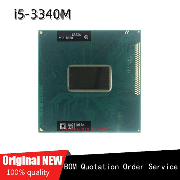 StoneTaskin For i5-3340M i5 3340M SR0XA GHz Dual-Core Quad-Thread / rPGA988B 3M 35W Socket G2 2.7 I5-3340M CPU Processor 100% Tested Fast Shipping