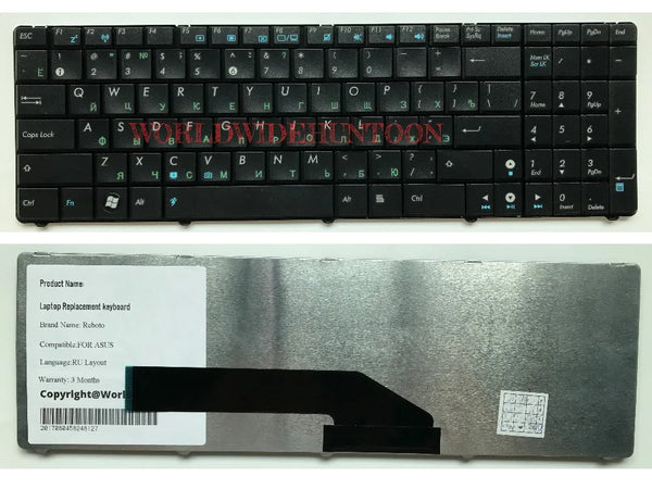 StoneTaskin Brand New Original Free shipping Russian Laptop Keyboard for Asus K50AB K50IJ K50IN K70AB K70IJ K70IN F90 X5DC F52 RU Black keyboard 100% Tested Free Shipping