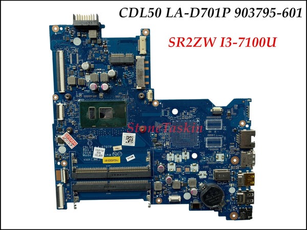 StoneTaskin Genuine 903795-001 for HP Pavilion 15-AY Series 15T-AY100 Laptop Motherboard 903795-601 UMA SR2ZW I3-7100U CDL50 LA-D707P DDR4