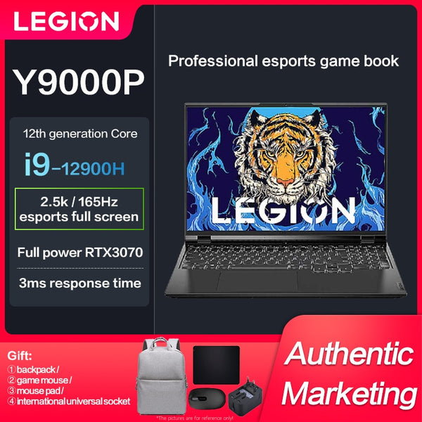 Genuine NewLenovo Legion Y9000P Esports Gaming Laptop Notebook Computer Laptops I7-12700H/I9-12900H RTX3070 -8GB 2.5k 165Hz