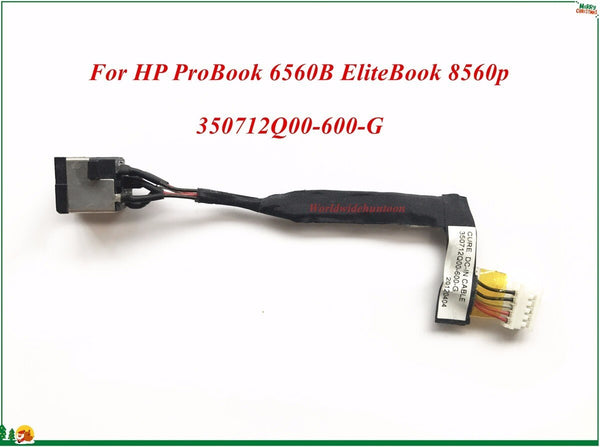 High Quality And New DC Power Jack with Cable 350712Q00-600-G For HP ProBook 6560B EliteBook 8560p 100% Working&90 Days Warranty