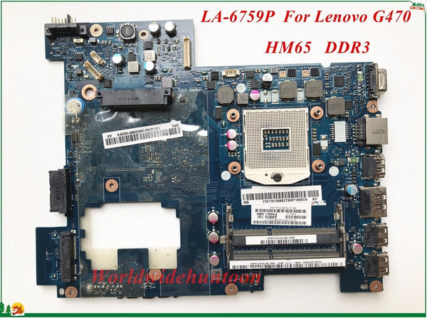 High Quality Motherboard For Lenovo G470 Laptop Motherboard PIWG1 LA-6759P HM65 DDR3 100% Tested&Testing video Support