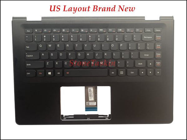 High quality 5CB0J34044 for Lenovo Flex 3-1470 YOGA 500-14ISK Laptop keyboard plamrest assmebly US Layout with backlit tested