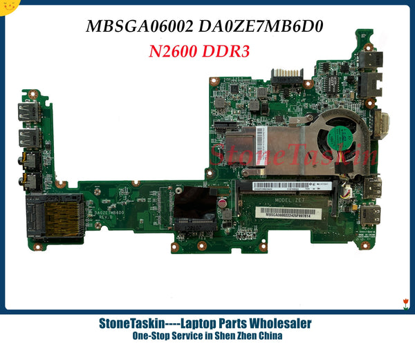 High quality MBSGA06002 For Acer Aspire One D270 ZE7 Laptop Motherboard Atom N2600 1.6GHz MB.SGA06.002 DA0ZE7MB6D0 Tested