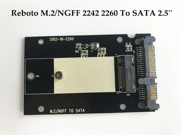 StoneTaskin Brand New Original High quality Roboto Brand New M.2 NGFF 2242 2260 to SATA 2.5'' Drive Converter SSD Adapter one year warranty 100% Tested Free Shipping