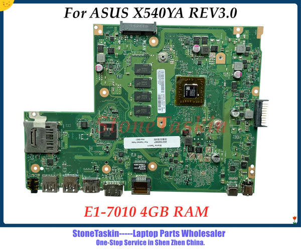 High quality X540YA REV3.0 Motherboard for ASUS X540YA Mainboard AMD E1-7010 4GB RAM 100% Tested