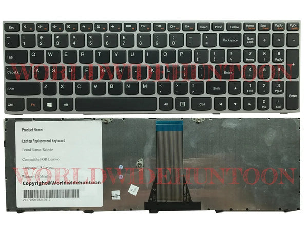 StoneTaskin Brand New Original High quality laptop keyboard for Lenovo Ideapad Z50-70 US layout silver Frame without Backlit 100% Fully Tested&Working great 100% Tested Free Shipping