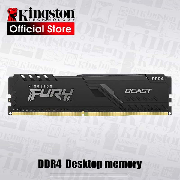 Kingston HyperX FURY DDR4 2666MHz 8GB 2400MHz 16GB 3200MHz Desktop RAM Internal Memory DIMM 288-pin 32GB 3600MHz 4GB For Gaming