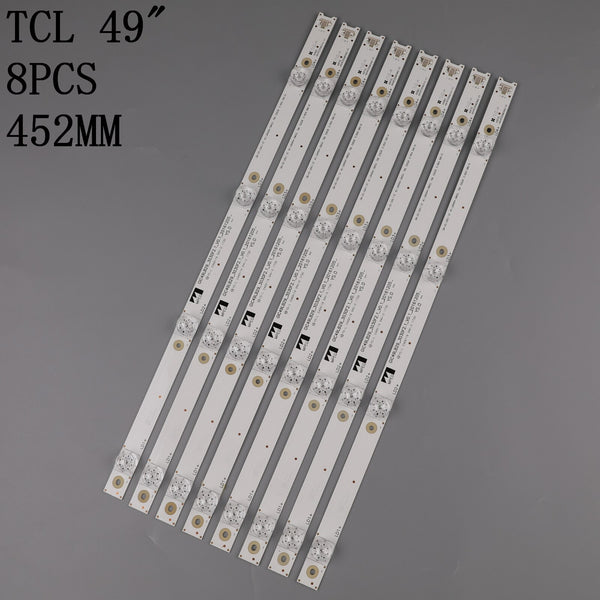 StoneTaskin LED Backlight lamp strip 4leds for TCL D49A620U B49A81S-UD L49P1-UD 49P3 49P3C 49P3F 4C-LB4904-HR06J HR07J 49HR330M04A2 V3