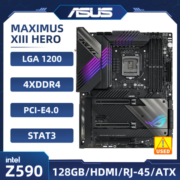 StoneTaskin LGA 1200 Motherboard ASUS ROG MAXIMUS XIII HERO Intel Z590 motherboard 4×DDR4 128GB PCI-E 4.0 4×M.2 ATX For 11/12Gen intel Core