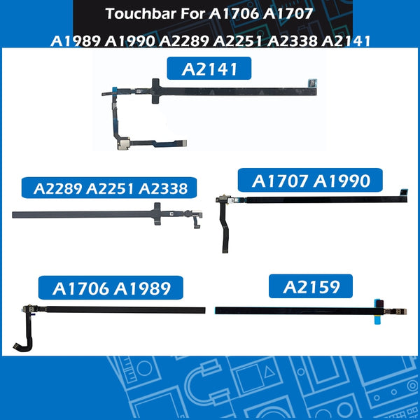 StoneTaskin Wholesale Laptop A1706 A1707 A1989 A1990 A2159 A2251 A2289 A2338 A2141 Touchbar For Macbook Pro Retina 13" 15" 16" Touch Bar Replacement 6 Month Warranty