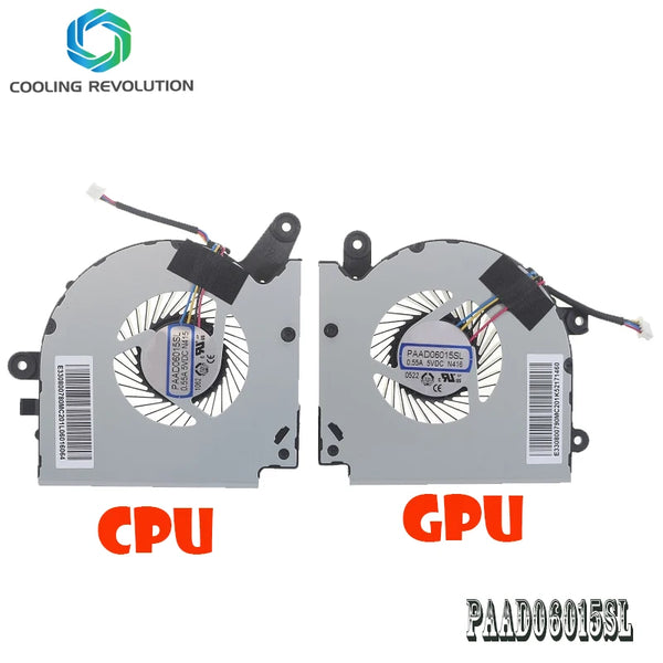 StoneTaskin Original Brand New Laptop CPU GPU Cooling Fan PAAD06015SL 0.55A 5VDC N415 N416 for MSI GF75 MS-17F1 17F2 17F4 17F5 Free Shipping