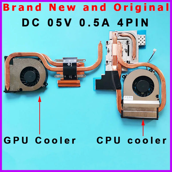 StoneTaskin Brand New Original Laptop CPU/GPU cooling Radiator Heatsink&Fan or Hasee TX7 TX8 TX9 GX8 CT7DK ZX8 CT5DA CU5DA CT5DS CT5DT CT5DH CU5DK CU7DK N970 Notebook Cooling System Fast Shipping