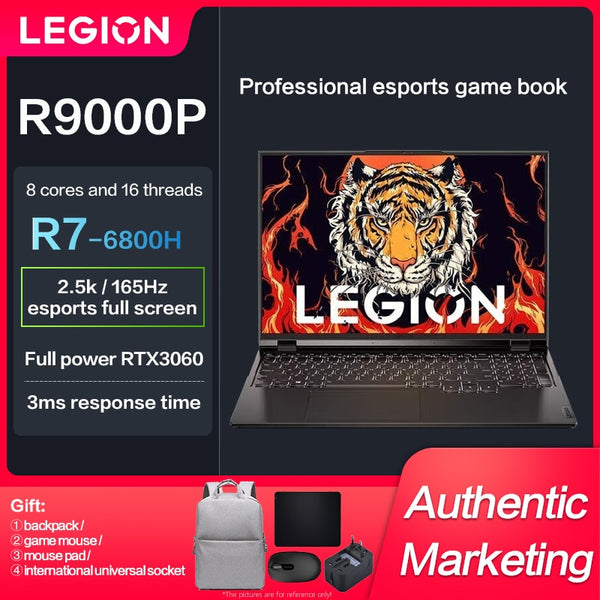 Lenovo Legion R9000P Esports Gaming Notebook Computer Laptops AMD Ryzen R7-6800H RTX3060 RTX3070Ti 2.5k 165Hz Gamer