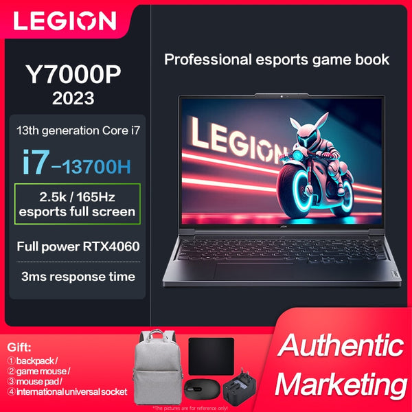 Lenovo Legion Y7000P 2023 Esports Gaming Notebook Computer Laptops I5-13500H RTX4050/I7-13700H RTX4060 2.5k 165Hz Free Shipping