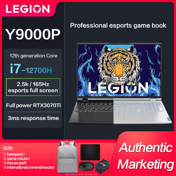 Lenovo Legion Y9000P 2022 Esports Gaming Notebook Computer Laptops I7-12700H RTX3070Ti  2.5k 165Hz Free Shipping