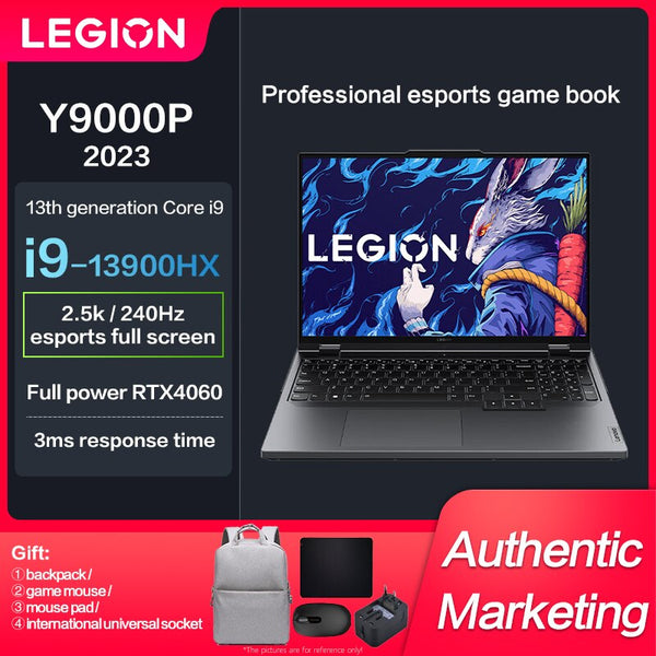 Lenovo Legion Y9000P 2023 Esports Gaming Notebook Computer Laptops  Intel I5-13500HX I9-13900HX RTX4060 RTX4070  Gamer Notebook