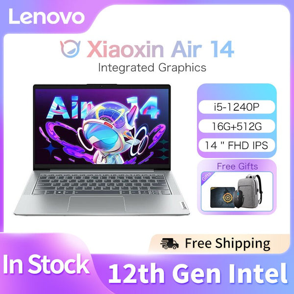 Brand New Lenovo Xiaoxin Air 14 Slim Laptop AMD Ryzen R5-5500 16GB RAM 512GB SSD 14-Inch FHD IPS Office Notebook Gaming Computer Warranty
