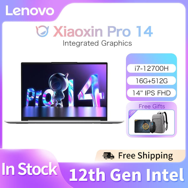 Brand New Lenovo Xiaoxin Pro 14 Slim Laptop AMD Ryzen R7-6800H/R7-5800H/R5-5600H 16GB RAM 512GB SSD 14Inch Office Laptop Warranty