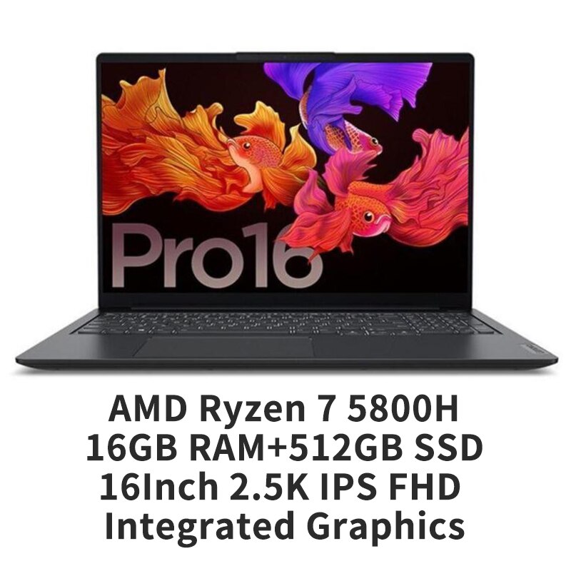 Brand New Lenovo Xiaoxin Pro16 2021 Laptop AMD Ryzen 5800H/R7-6800H/i5-12500H 16Inch 120Hz 16GB RAM 512GB SSD Notebook Warranty