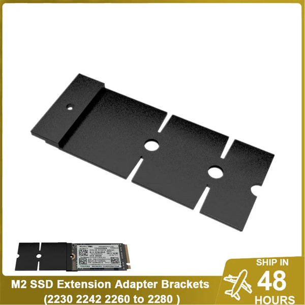 M2 SSD Extension Adapter Rack 2230 2242 2260 to 2280 Hard Drive Bracket Aluminum NVMe M.2 Extended Transfer MOD PC Accessories