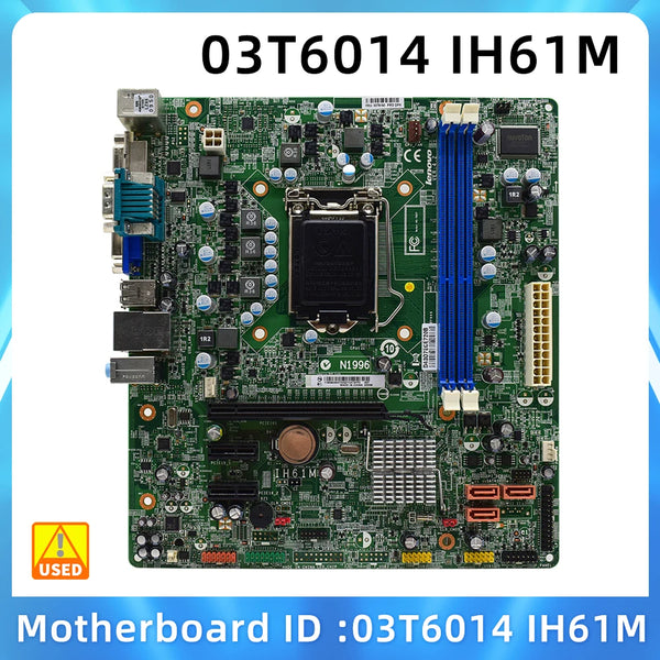 StoneTaskin Lenovo Motherboard 03T6014 Intel H61 Chipset LGA1155 Motherboard IH61M Motherboard Support 2th 3th Intel Core i7/i5/i3