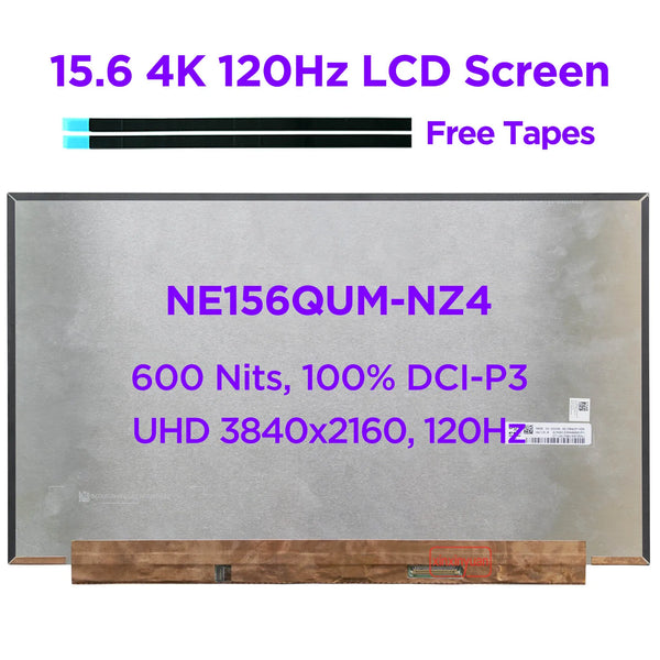 StoneTaskin Original NEW 15.6 4K 120Hz Laptop LCD Screen NE156QUM-NZ4 NZ3 for ASUS GX551Q UHD 3840x2160 120Hz 600Nits Gaming Display Panel 40pins eDP Fast Free Shipping
