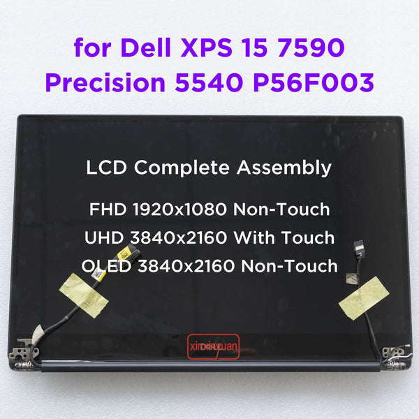 StoneTaskin NEW 15.6 LCD Touch Screen Complete Assembly for Dell XPS 15 7590 Precision 5540 P56F003 Display Replacement AMOLED UHD4K 06W55N Fully Tested Fast Shipping