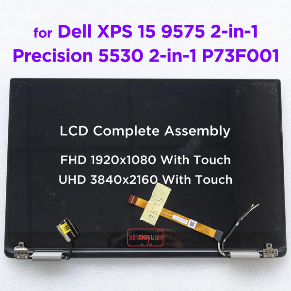 NEW 15.6 LCD Touch Screen Complete Assembly for Dell XPS 15 9575 2in1 Precision 5530 2-in-1 P73F001 Display Replacement 0VKTR1