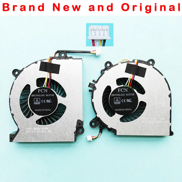 StoneTaskin Original NEW  CPU GPU COOLING FAN for Clevo NB50TK1 NB60 NB70 DFS150705350T FKNC DFB451005M20T FKNB DC 5V 0.5A FAN COOLER RADIATOR