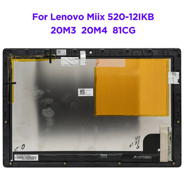 StoneTaskin NEW Original 12.2 LCD Touch Screen Digitizer Assembly for Lenovo Miix 520-12IKB 20M3 20M4 81CG LED Display Replacement 1920x1200 Display Panel Fully Tested Free Fast Shipping