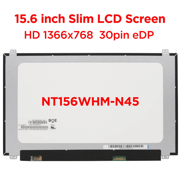 StoneTaskin Original  NT156WHM-N45 V8.0 NT156WHM-N45 15.6" Slim Laptop LCD Screen For Lenovo ideapad 320S-15ABR 15IKB 15ISK 80X5 80Y9 80YA 30pin eDP Free Fast Shipping