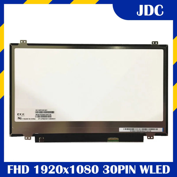 StoneTaskin Original NV140FHM-N41 LCD 1920*1080 EDP 30 Pins  display NT140FHM-N42 NT140FHM N42 N41  B140HAN02.1 B140HAN02.0 Laptop LCD Screen Fully Tested Free Shipping