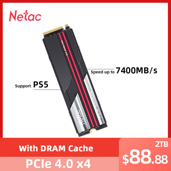 Netac SSD M2 NVMe SSD 1tb M.2 NVMe PCIe4.0 SSD 2tb 4tb DRAM Cache Internal Solid State Hard Drive SSD Disk for ps5 desktop 3 Years Warranty