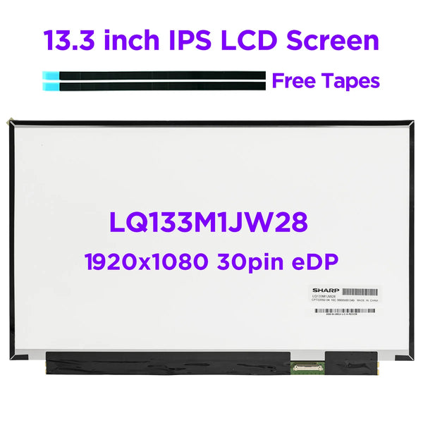 New 13.3" IPS Laptop Screen SHARP LQ133M1JW28 CP722092-04 72% NTSC Full-HD 1920x1080 LCD Matrix Panel LED Display 30pins eDP