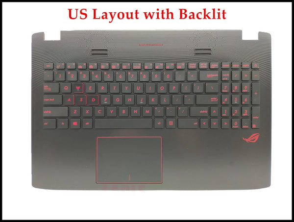 New 90NB07Z2-R31US0 0KNB0-662GUS00 for Asus Rog GL552JX GL552VL GL552VW GL552VX Laptop keyboard US Palmrest W backlit touchpad