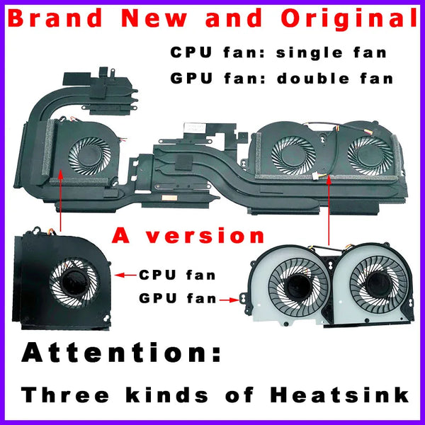 StoneTaskin New CPU GPU Heatsink Fan Cooler Radiator FOR CLEVO P950HR P955HR P950HP P950HP6 P950EP P957HR P950ER P955ER BS5005HS-U3E U3D Free Shipping