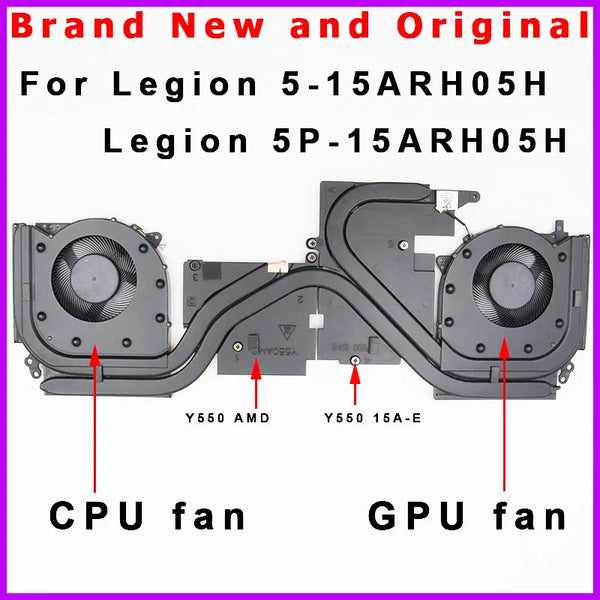 StoneTaskin New CPU GPU Heatsink Fan Cooler Radiator for Lenovo Y550 15A-E Legion 5-15ARH05H 5P-15ARH05H 82B1 82GU 5H40S20132 Free Shipping