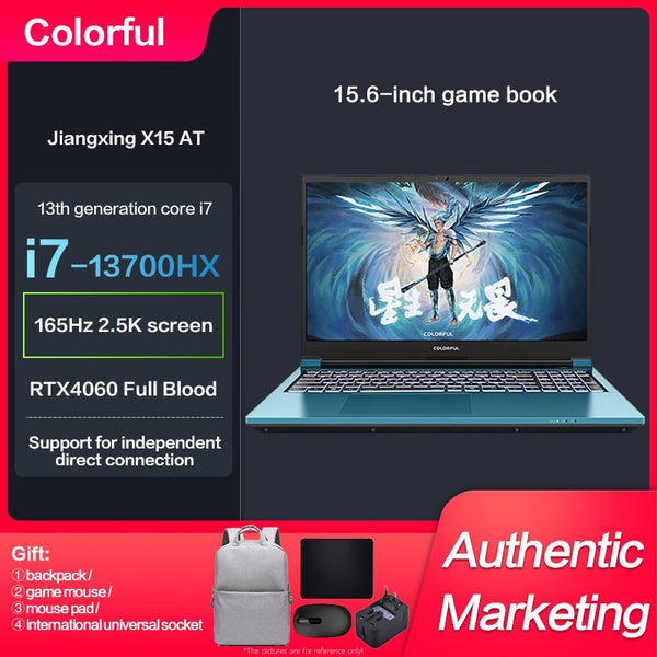 New Genuine Colorful General Star X15-AT Gaming Laptop Intel i7-13700HX RTX4060（140） 15.6-inch 165Hz 2.5K E-Sports Game Notebook