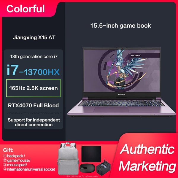 New Genuine Colorful General Star X15-AT Gaming Laptop i7-13700HX/I9-13900HX RTX4070（140W） 16-inch 165Hz 2.5K E-Sports Notebook