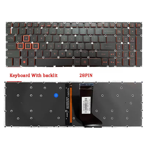 StoneTaskin New Genuine Laptop Keyboard for ACER G3-571 G3-572/573 PH315-51 PH317-51-772C N17C3 28PIN 32PIN Free Shipping Fully Tested