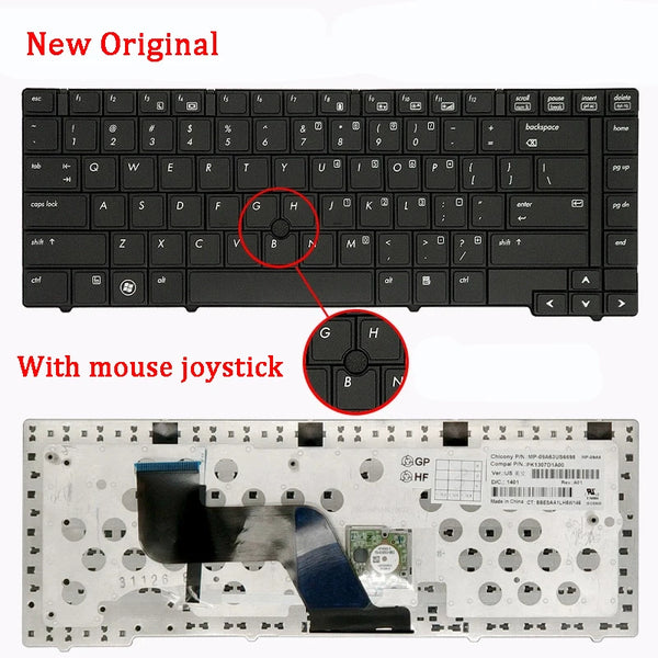 StoneTaskin New Genuine Laptop Rreplacement Keyboard Compatible for HP Compaq Elitebook 8440 8440W 8440P Free Shipping Fully Tested