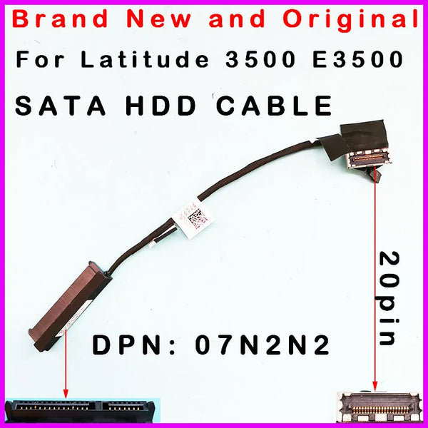 StoneTaskin New HDD cable For Dell Latitude 3500 E3500 bolt L15 SATA Hard Drive Connector cable 07N2N2 7N2N2 450.0FY06.0021 450.0FY06.0011 Fully Tested Free Shipping