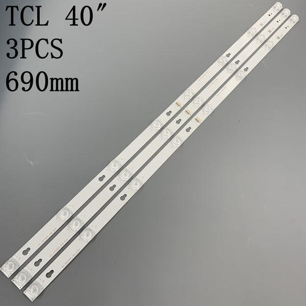 New Kit 15PCS 8LED 69cm LED backlight strip for L40F3301B L40P-F 40D2900 40HR330M08A6 V8 L40E5800A L40F33 4C-LB4008-HR01J