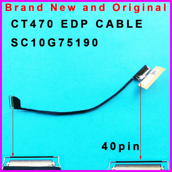 StoneTaskin Original New LVDS LCD Cable for Lenovo ThinkPad 25 T470 A475 20HD 20HE Touch Screen CT470 EDP CABLE SC10G75190 DC02C009K10 DC02C009K20  Fast Free Shipping