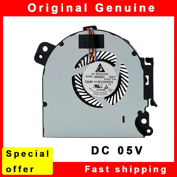 StoneTaskin Original New Laptop CPU Cooler Fan For Toshiba A50-C A50-F R50-C R50-B L50-D NS65B03-15A17 G61C00030210