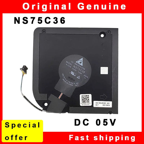 StoneTaskin New Laptop CPU Cooling Fan Cooler For DELL Latitude 15 5520 Precision 3560 Radiator NS75C36 20E09 5.1CFM  0DXJNV DXJNV Free Shipping