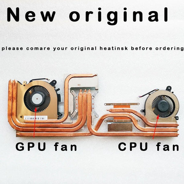 StoneTaskin Brand New Original New Laptop CPU GPU Cooilng Heatsink fan Cooler Radiator for MSI gf65-Thin CREATOR 15M A10SE DC 5V CPU fan  0.55A GPU fan 1.0A Notebook Cooling System Fast Shipping