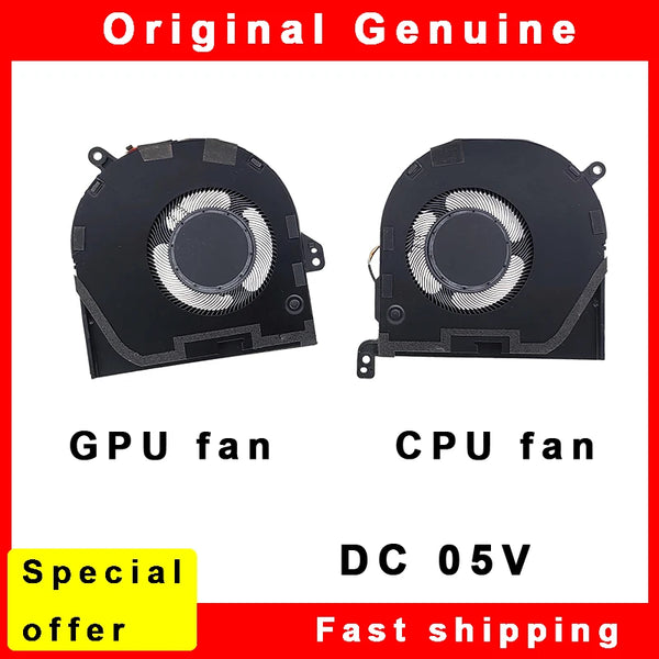 StoneTaskin Original New Laptop CPU GPU Cooling Fan Cooler Radiator for DELL XPS15 9520 Precision 5570 FAN ND75C87 21F08 21F09  0594WG 0MC4KC